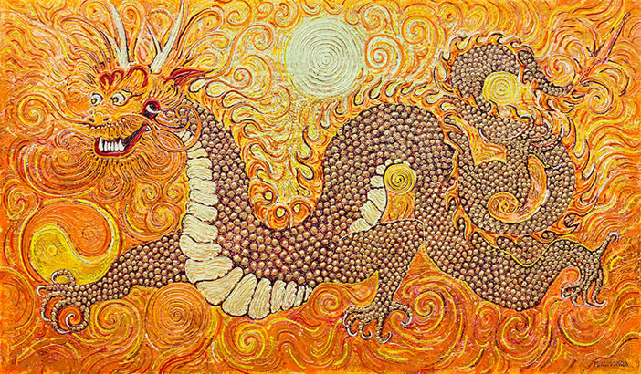 Никита Шелтунов. Восточный дракон. 2011. Холст, масло. 114 × 195