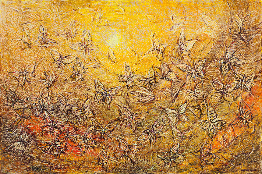Nikita Sheltunov. Butterflies. 2010. Oil on canvas. 97 × 146