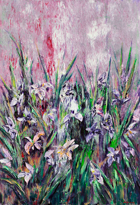 Nikita Sheltunov. Irises. 2011. Oil on canvas. 130 × 89
