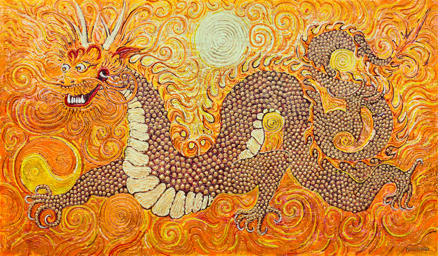 Nikita Sheltunov. The Eastern Dragon. 2011. Oil on canvas. 114 × 195