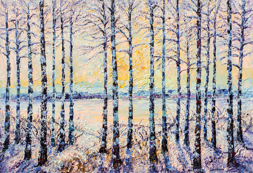 Никита Шелтунов. Зимний пейзаж. 2012. Холст, масло. 89 × 130